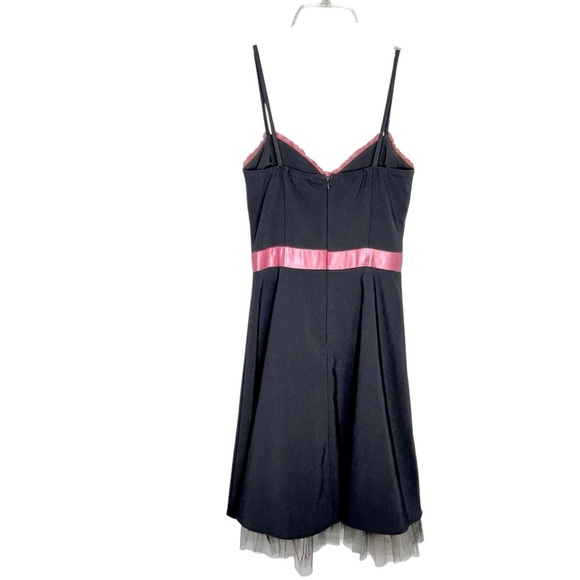 Rampage Womens Vintage Y2K Coquette Dress S Black Pink Dainty Feminine Party - Picture 5 of 10